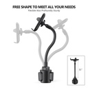 Esoulk Cup Holder Mount Flexible gGooseneck (11 inch)