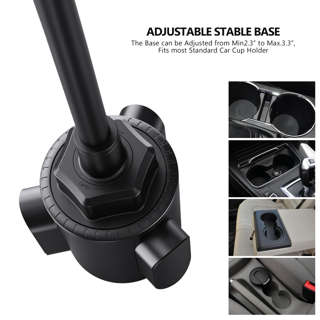 Esoulk Cup Holder Mount Flexible gGooseneck (11 inch)