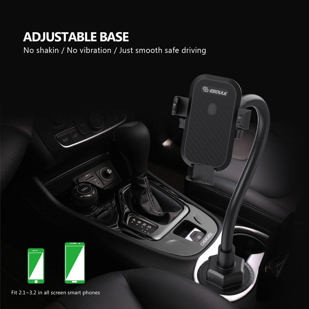 Esoulk Cup Holder Mount Flexible gGooseneck (11 inch)
