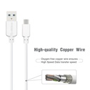 Esoulk 5ft Round Cable For Type-C 1.5A - White