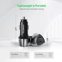 Esoulk 40W Dual Type-C Port Fast Car Charger - Black