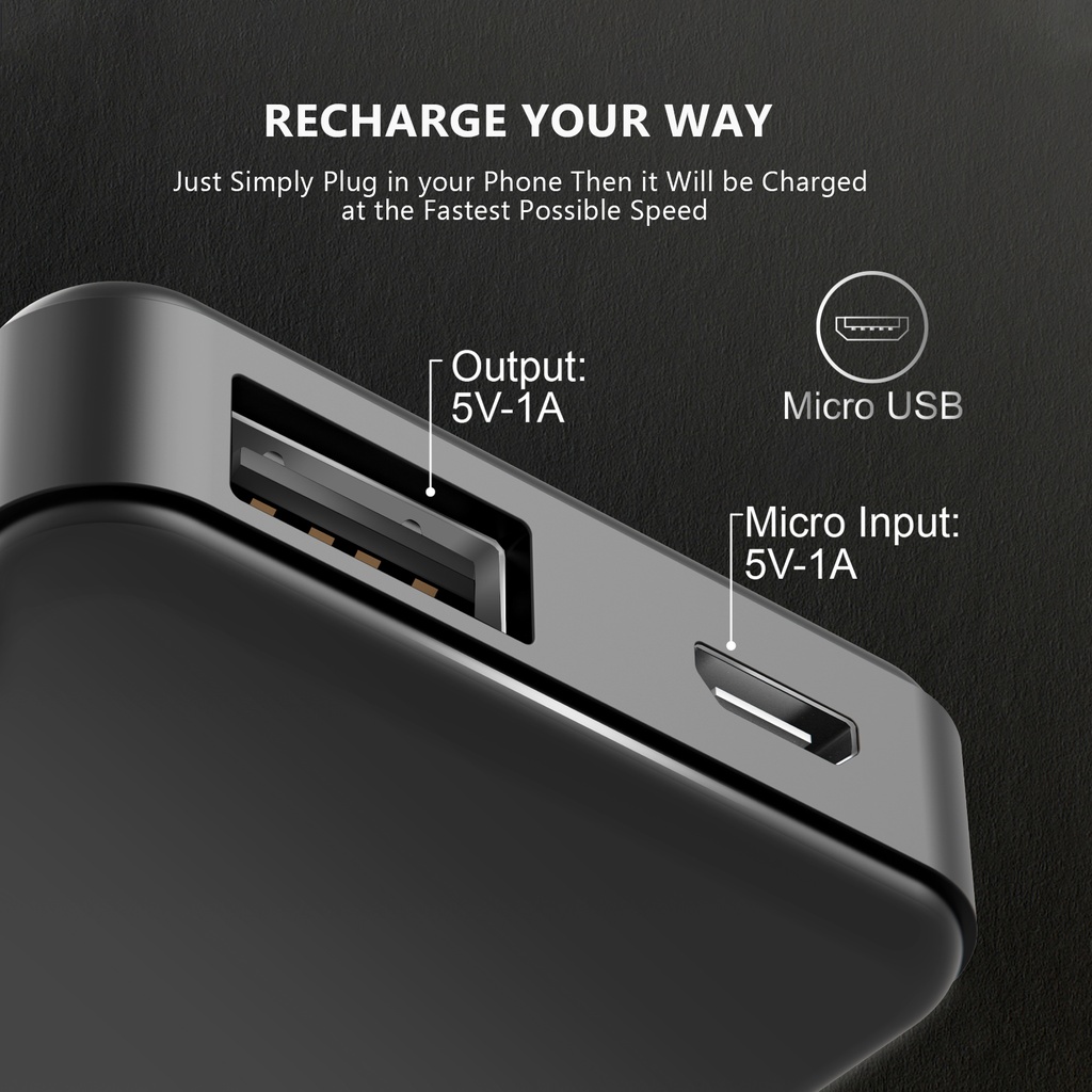 Esoulk Universal Power Bank 3000 mAh - Black