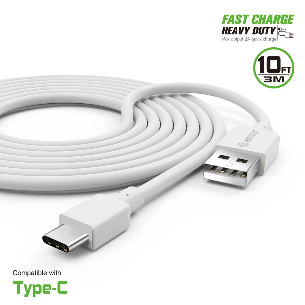 Esoulk 3M Round Cable For Type-C 2A - White