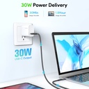 Esoulk Fast Charging Cable (10ft) Type-C to C - Black