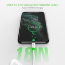 Esoulk Type-C to Lightning Cable 4ft / 1.2m - White