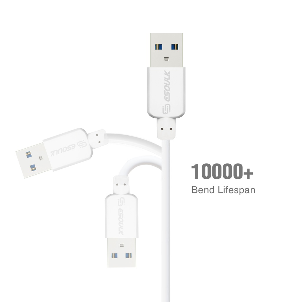 Esoulk 5ft Round Cable For iPhone 1.5A - White