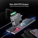 Esoulk 45W PD Dual Type-C Fast Wall Charger - Black