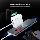 Esoulk 45W PD Dual Type-C Fast Wall Charger - White