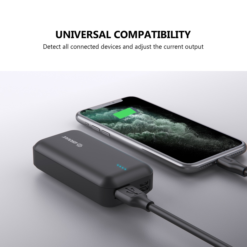 Esoulk Universal Power Bank 6000 mAh  - Black