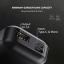 Esoulk Universal Power Bank 6000 mAh  - Black