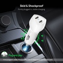 Esoulk 40W Dual Type-C Port Fast Car Charger - White