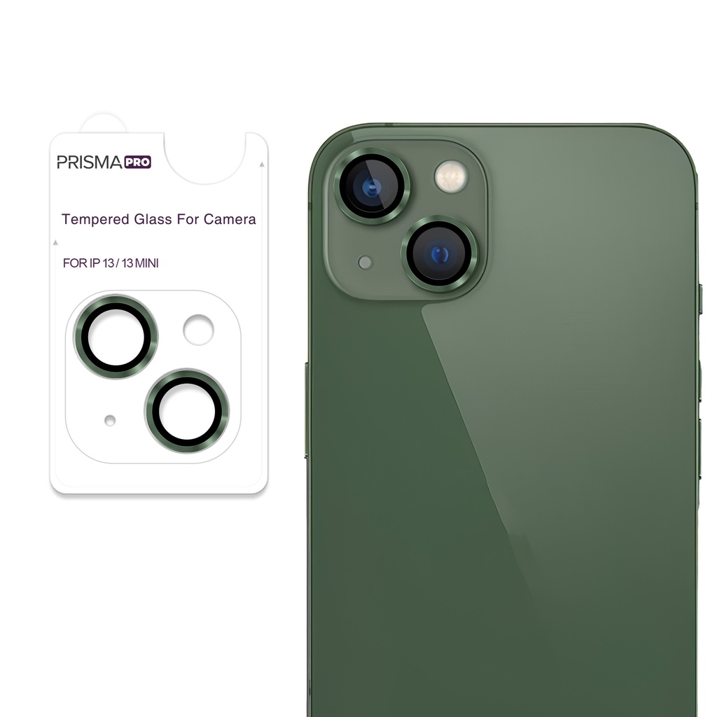 Prisma Pro Shield - Ring Camera Lens w/HD Tempered Glass  for iPhone 13 / 13 Mini (Green)
