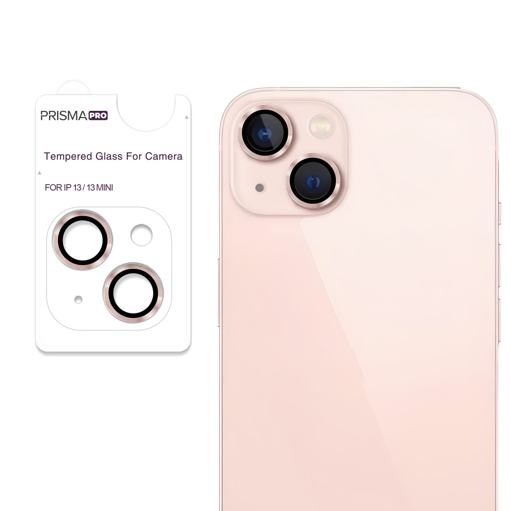 Prisma Pro Shield - Ring Camera Lens w/HD Tempered Glass  for iPhone 13 / 13 Mini (Pink)