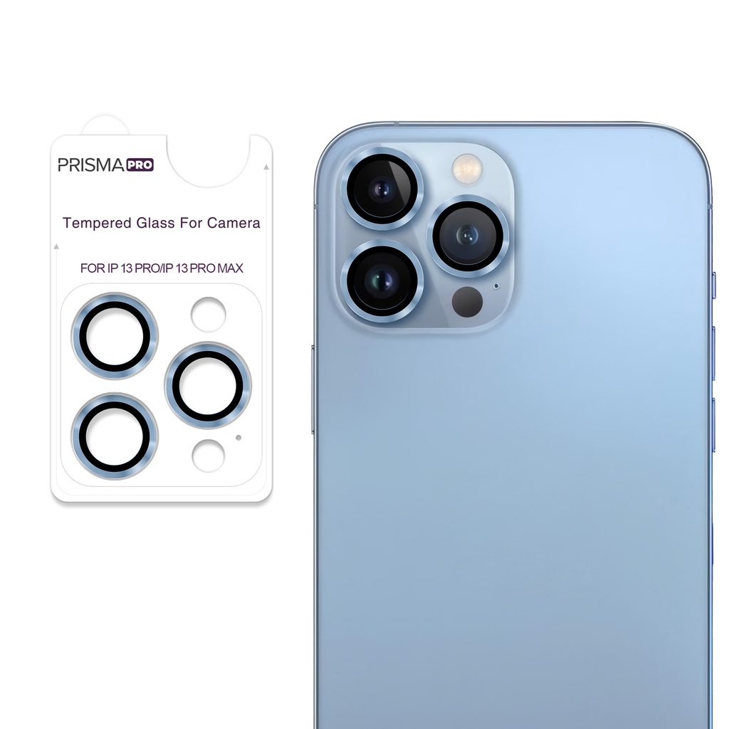 [PP-I13PM-RCL-BL] Prisma Pro Shield - Ring Camera Lens w/HD Tempered Glass  for iPhone 13 Pro / 13 Pro Max (Sierra Blue)
