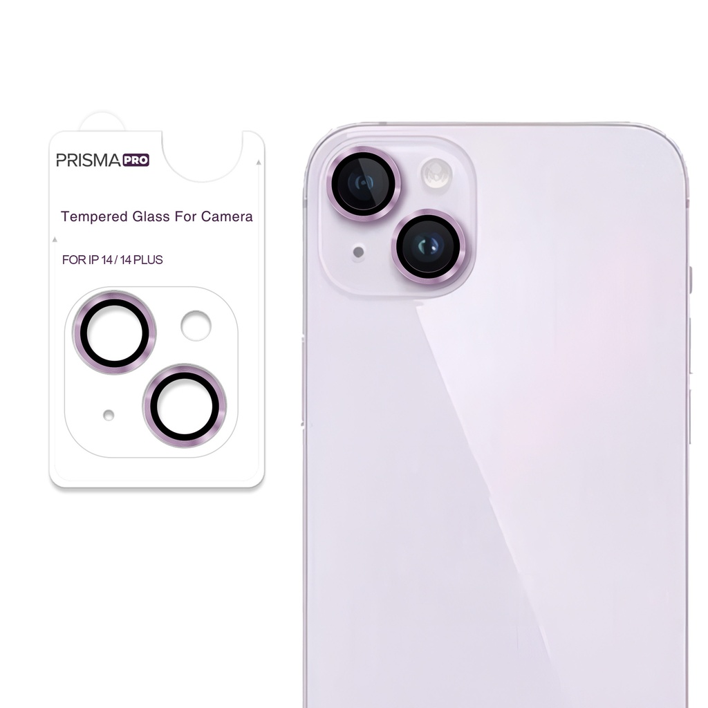 Prisma Pro Shield - Ring Camera Lens w/HD Tempered Glass  for iPhone 14 / 14 Plus (Purple)
