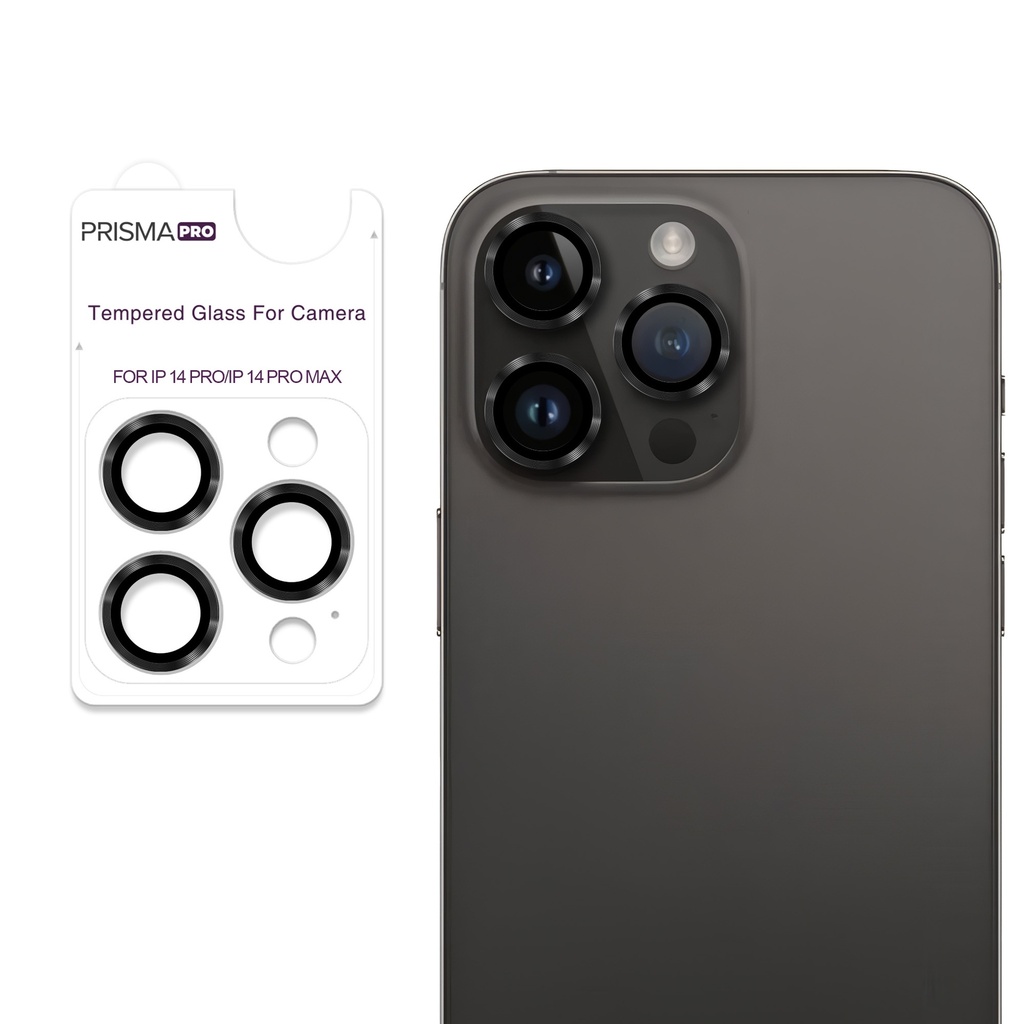 Prisma Pro Shield - Ring Camera Lens w/HD Tempered Glass  for iPhone 14 Pro / 14 Pro Max (Black)