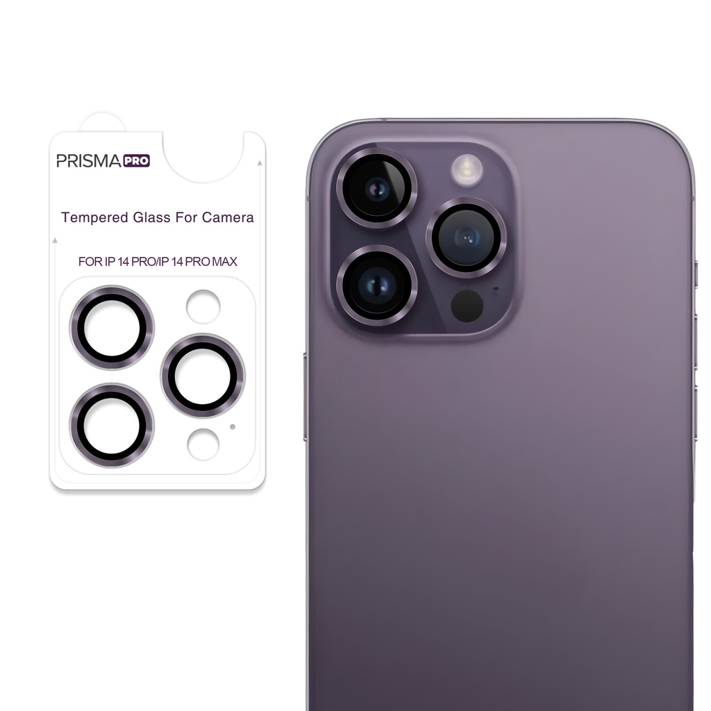 Prisma Pro Shield - Ring Camera Lens w/HD Tempered Glass  for iPhone 14 Pro / 14 Pro Max (Deep Purple)