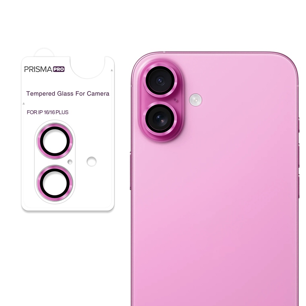 Prisma Pro Shield - Ring Camera Lens w/HD Tempered Glass  for iPhone 16 / 16 Plus (Purple)