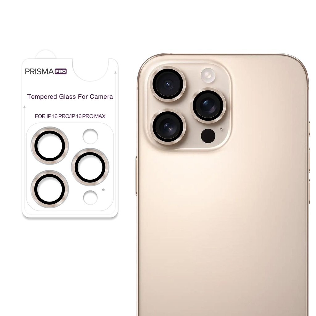 Prisma Pro Shield - Ring Camera Lens w/HD Tempered Glass  for iPhone 16 Pro / 16 Pro Max (Rose Gold)