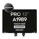 Complete LCD Assembly set for Macbook Pro Touch Bar 13" (A1989) - Aftermarket Pro (Silver)