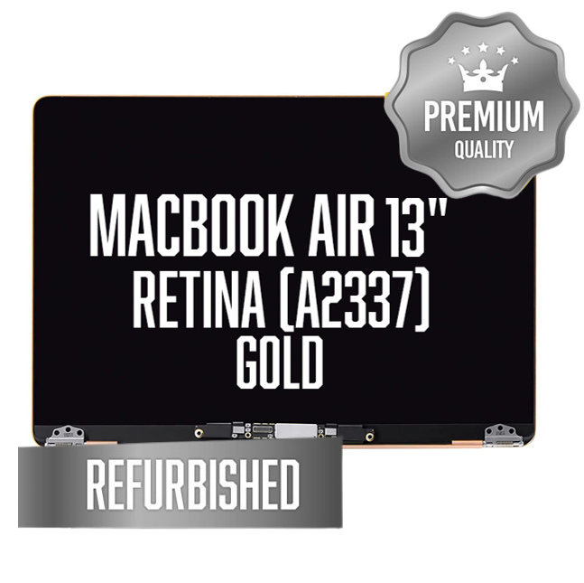 Complete LCD Assembly set for Macbook Air 13" Retina (A2337) - Refurbished (Gold)