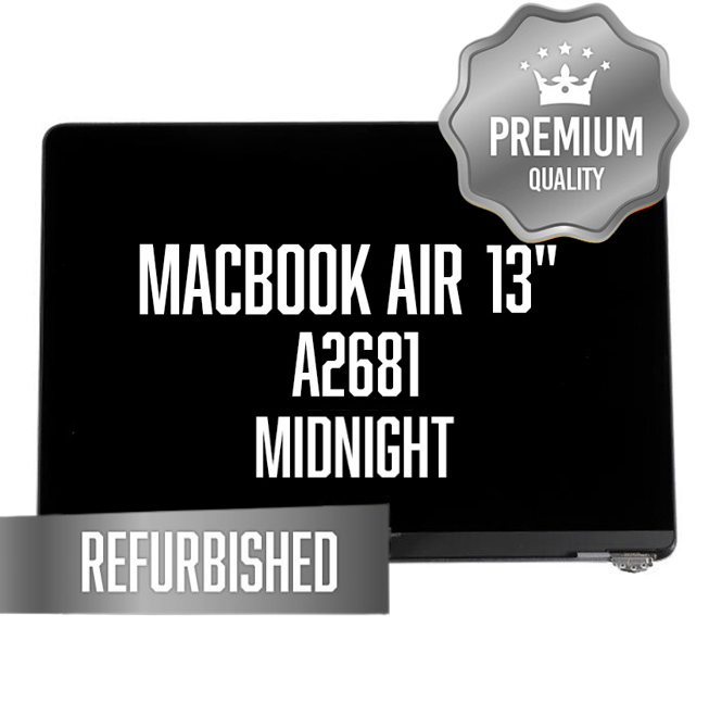 Complete LCD Assembly set for MacBook Air 13" (A2681 / Mid 2022) - Refurbished (Midnight Black)