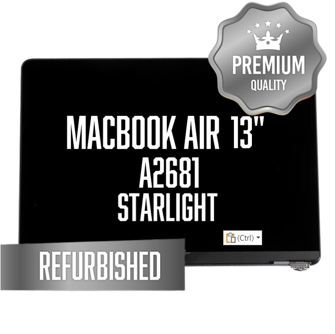 Complete LCD Assembly set for MacBook Air 13" (A2681 / Mid 2022) - Refurbished (Starlight)