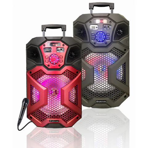 TopTech - 8" Wireless Bluetooth Speaker with Colorful LED Lights