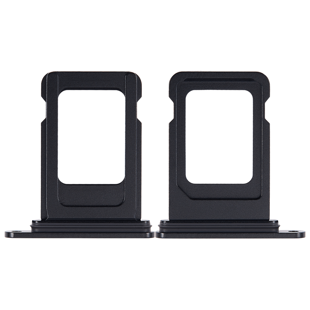Dual Sim Card Tray For iPhone 15 / 15 Plus (Black) (Premium)