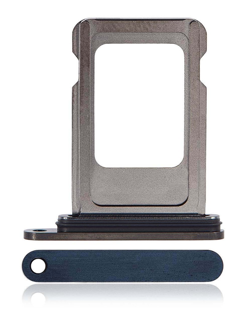Single Sim Card Tray For iPhone 15 Pro / 15 Pro Max (Blue Titanium) (Premium)