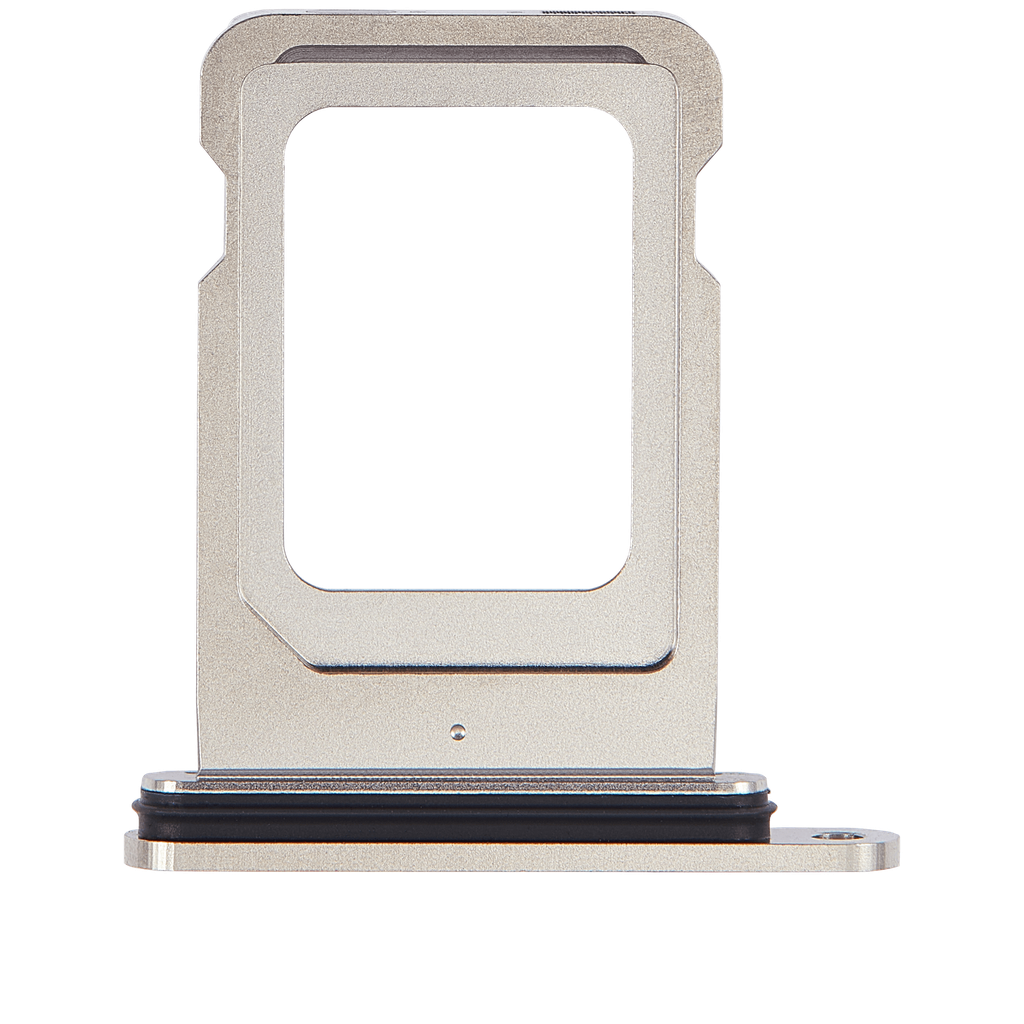 Single Sim Card Tray For iPhone 15 Pro / 15 Pro Max (White Titanium) (Premium)
