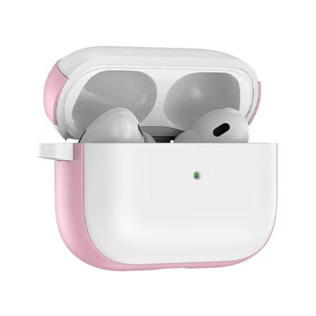 Colored Border Case for AirPods (5th Gen / 4th Gen) - White Pink