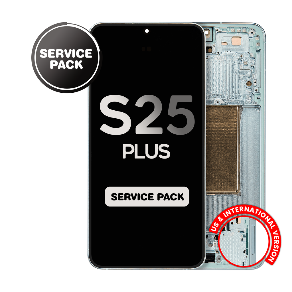 OLED Assembly for Samsung Galaxy S25 Plus (S936) with Frame - Mint Green (Service Pack)