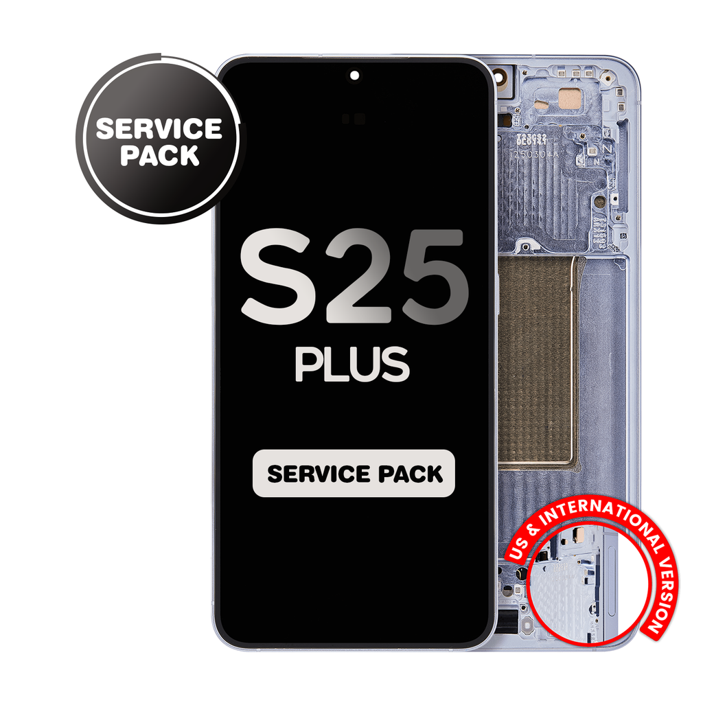 OLED Assembly for Samsung Galaxy S25 Plus (S936) with Frame - Icy Blue (Service Pack)