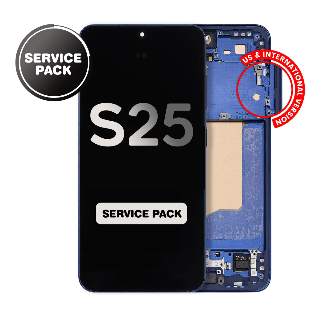 OLED Assembly for Samsung Galaxy S25 (S931) with Frame - Navy / Dark Blue (Service Pack)