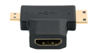 Onten HD 708 2 in 1 HDMI Adapter (Mini HDMI + Micro HDMI) (Black)