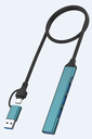 Onten 4 in 2 USB Expander (USB-A / TYPE-C to USB 3.0 + 4x USB 2.0)