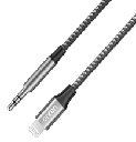 Onten USB L to Aux Cable (Gray) (6 ft)