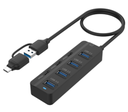 Onten UCA2306 7 in 2 USB-C + USB-A Expander (1 x USB 3.0 / 3 x USB-A 2.0 / 3x USB-C) (Black)
