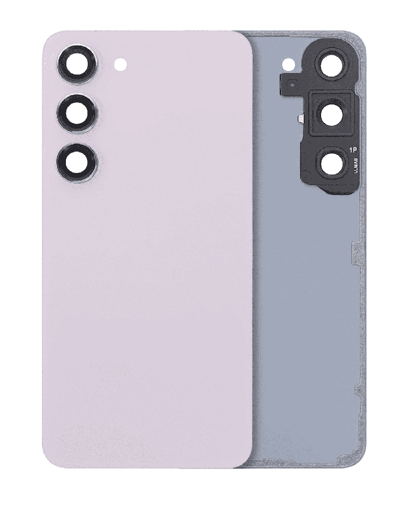 Back Cover Glass With Camera Lens For Samsung Galaxy S23 5G (No Logo) (Lavender)