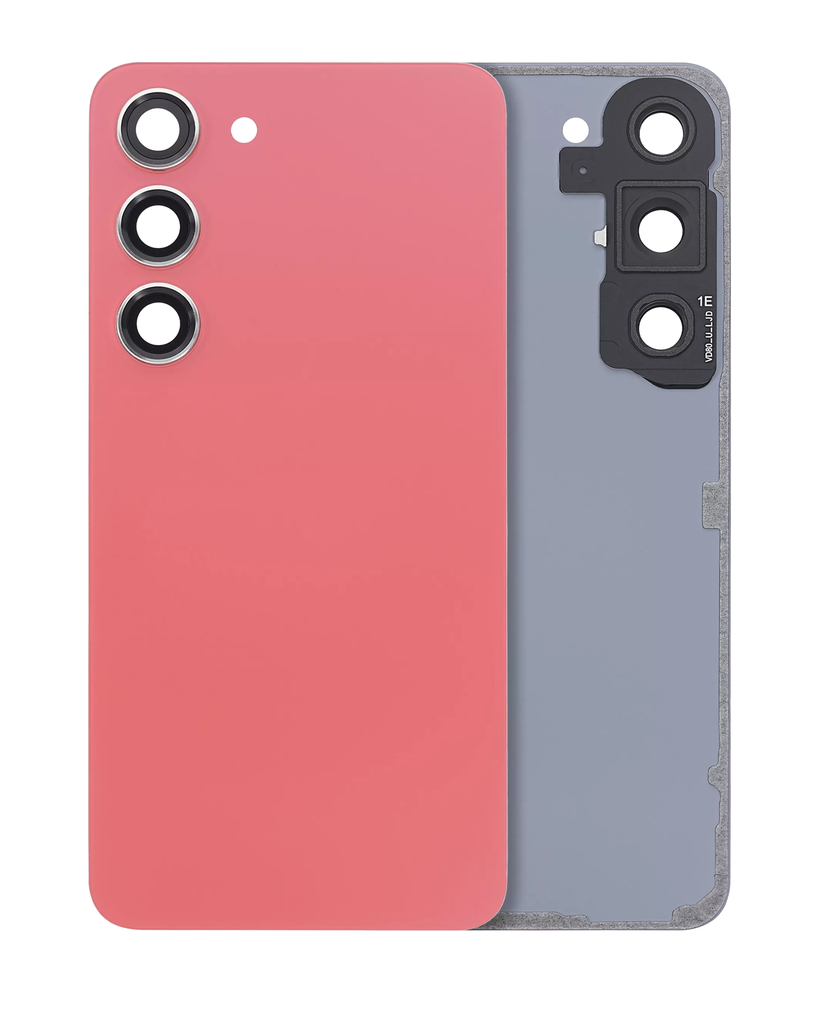 Back Cover Glass With Camera Lens For Samsung Galaxy S23 5G (No Logo) (Orange)