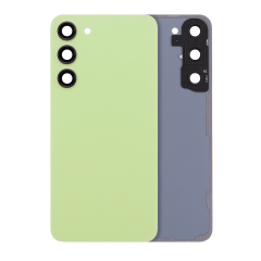 Back Cover Glass With Camera Lens For Samsung Galaxy S23 Plus 5G (No Logo) (Lime)