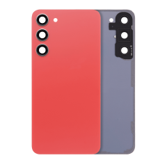 Back Cover Glass With Camera Lens For Samsung Galaxy S23 Plus 5G (No Logo) (Orange)