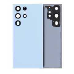 Back Cover Glass With Camera Lens For Samsung Galaxy S23 Ultra 5G (No Logo) (Sky Blue)