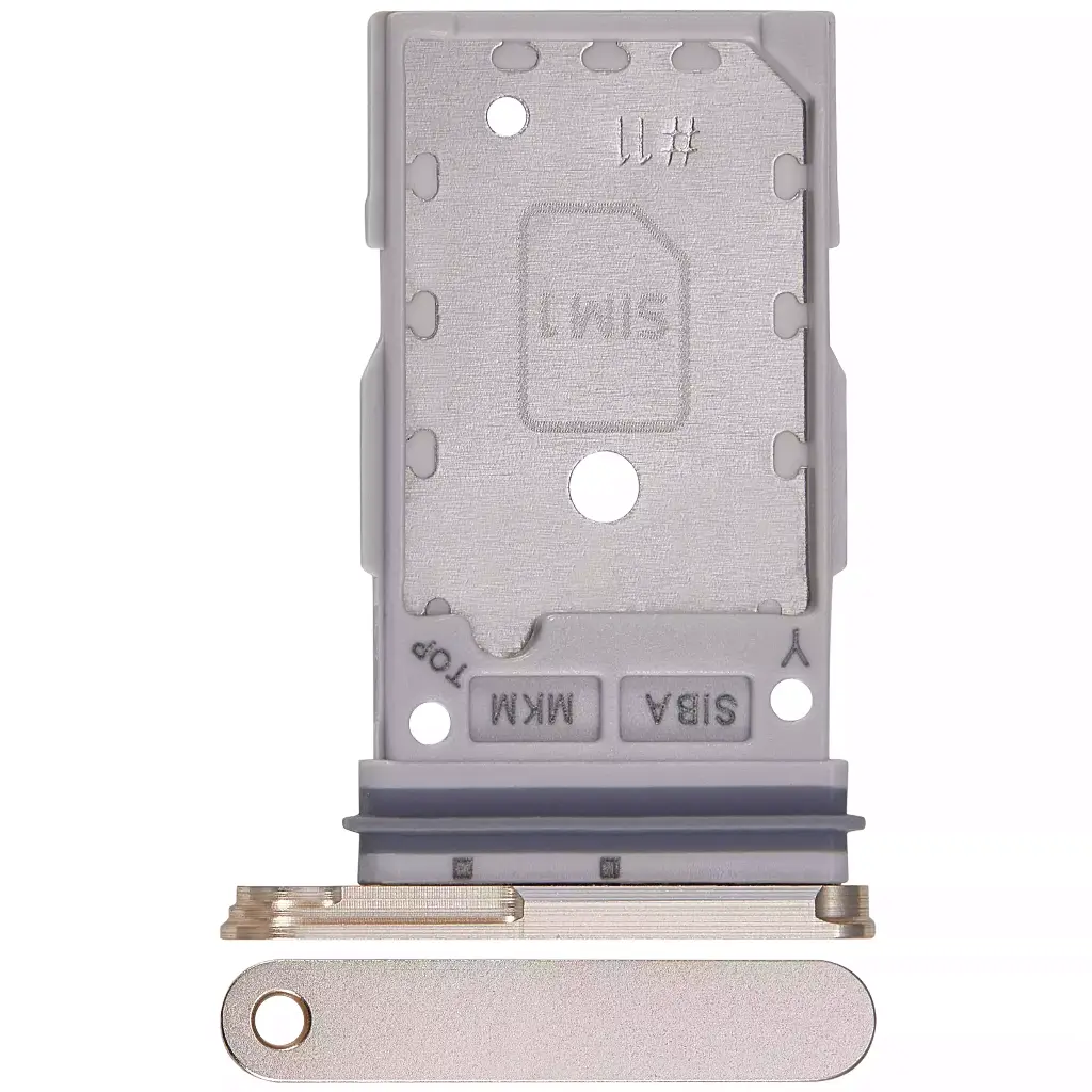 Dual Sim Card Tray For Samsung Galaxy S24 5G / S24 Plus 5G (Amber Yellow) (Premium)