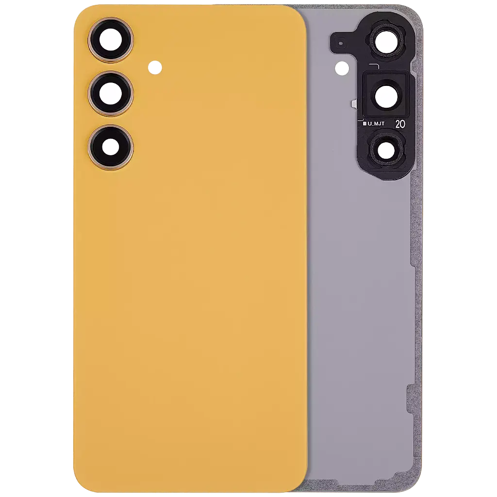 Back Cover Glass With Camera Lens For Samsung Galaxy S24 Plus 5G (No Logo) (Sandstone Orange)