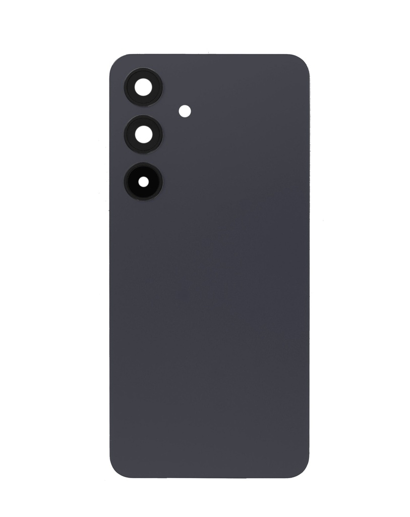 Back Cover Glass With Camera Lens and Adhesive For Samsung Galaxy S25 (No Logo) (Black)