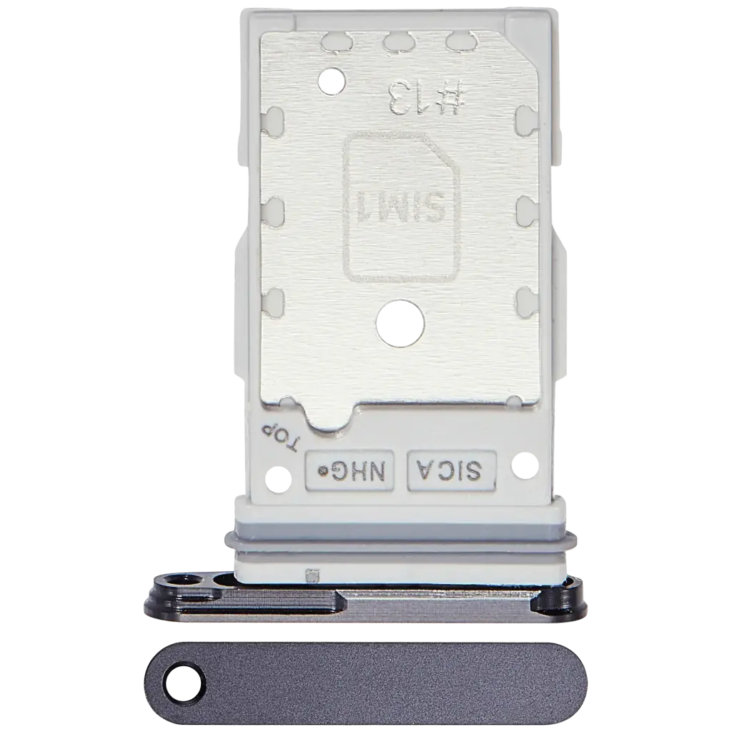 Dual Sim Card Tray For Samsung Galaxy S25 / S25 Plus (Premium) (Black)