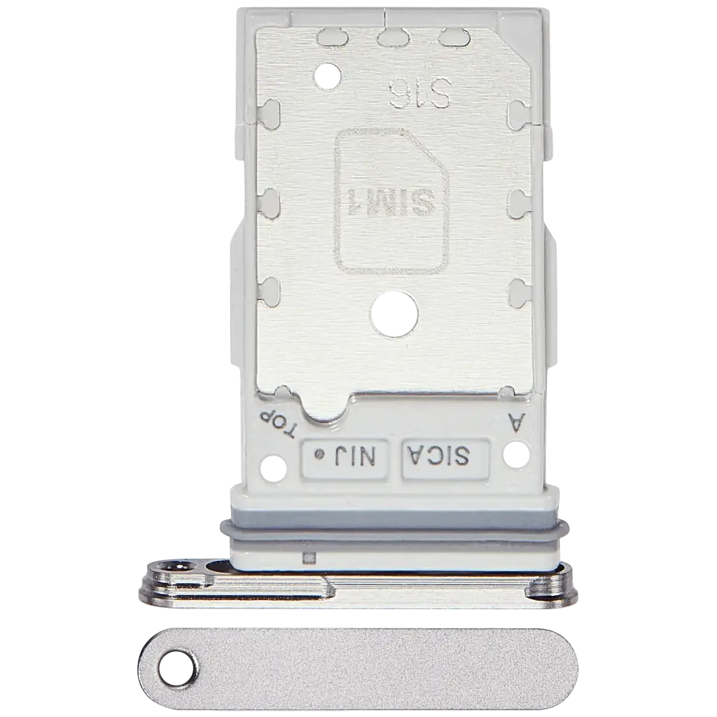 Dual Sim Card Tray For Samsung Galaxy S25 / S25 Plus (Premium) (White)