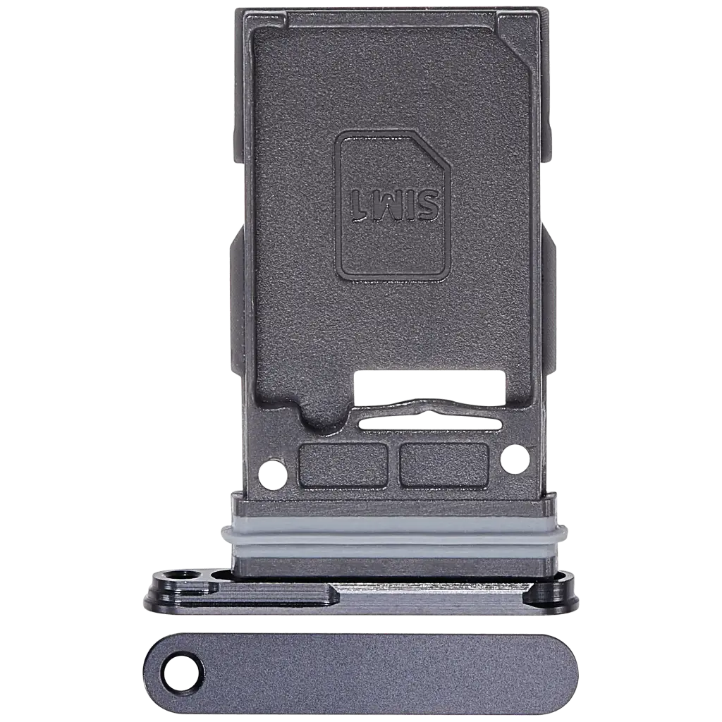 Single Sim Card Tray For Samsung Galaxy S25 / S25 Plus (Premium) (Black)